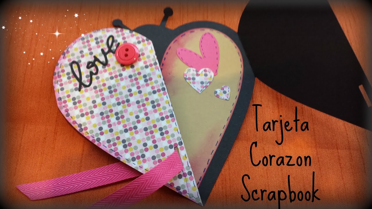 Tarjeta Proyecto en forma de corazon, Scrapbook