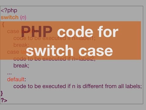Program for switch case in php