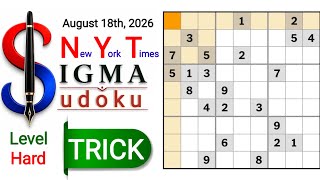 Today 18 August New York USA Singapore UK Canada times hard Sudoku puzzle solution well explainSudok screenshot 5