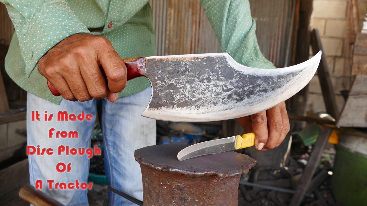 Making A Kitchen Cleaver From Disc Plough / How To Make A Cleaver Knife