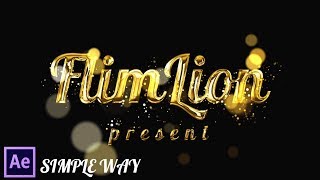 After Effects Tutorial: Gold Particles Text Effects in After Effects -  No Third Party Plugin