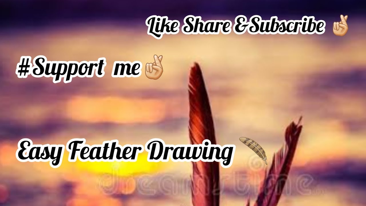 How to draw simple Feather Drawing🪶 