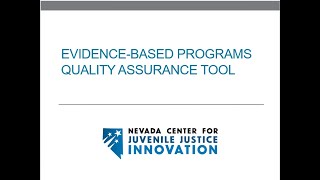 Evidence-Based Programs Quality Assurance Tool
