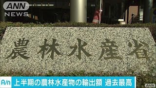 上半期の農林水産物の輸出額が過去最高に　農水省(16/08/10)