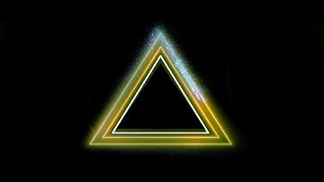 Yellow Neon Triangle Glowing Effects Loop Video After Effects Editing #shorts Black background