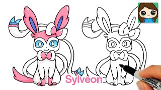 How to Draw Pokemon Easy | Sylveon