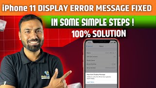 iPhone 11 Display Error Message Remove 📲 Without IC Drilling