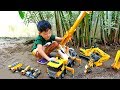 중장비 자동차 장난감 모래놀이 예준이의 포크레인 지게차 색깔놀이 Construction Vehicles Toy for Kids