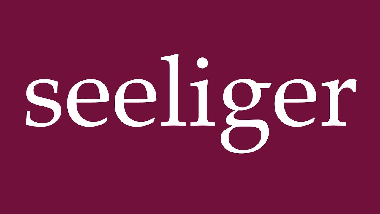 How to Pronounce ''seeliger'' (more blessed) Correctly in German