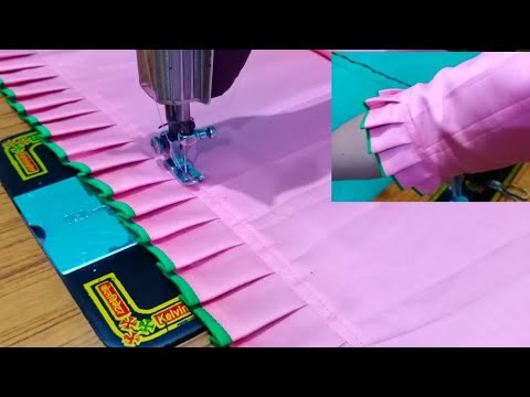  frill  sleeves design  with pipping cutting and stitching 