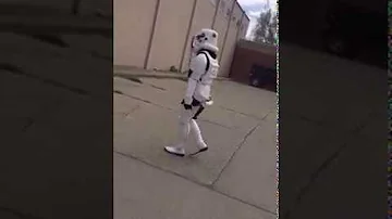 Stormtrooper Actor Under Arrest for Having a Plastic Gun at her Job || ViralHog