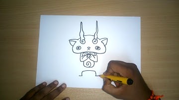 How to Draw Komasan | Yo kai Watch | Easy Step by Step drawing for kids