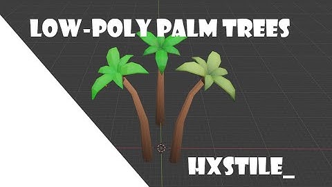 How to make GOODLOOKING low-poly palm trees EASILY! | Blender