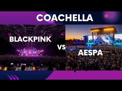 The crowd between AESPA and BLACKPINK at coachella