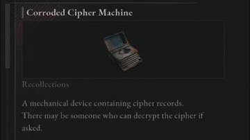 Lies of P Overture Corroded cipher machine