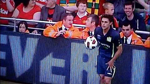 Ryan Guy Flip Throw In - Airtricity League XI vs Manchester United - Aviva Stadium - August 4 2010