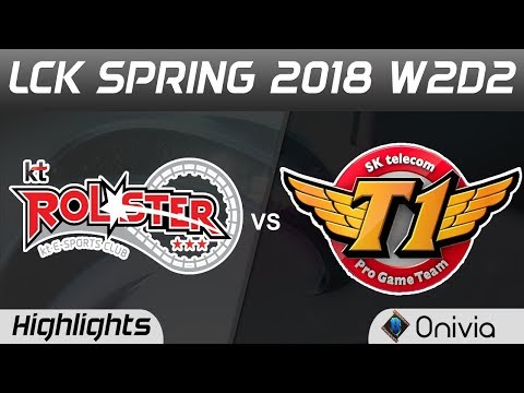 KT vs SKT Highlights Game 2 LCK Spring 2018 W2D2 KT Rolster vs SK Telecom T1 by Onivia