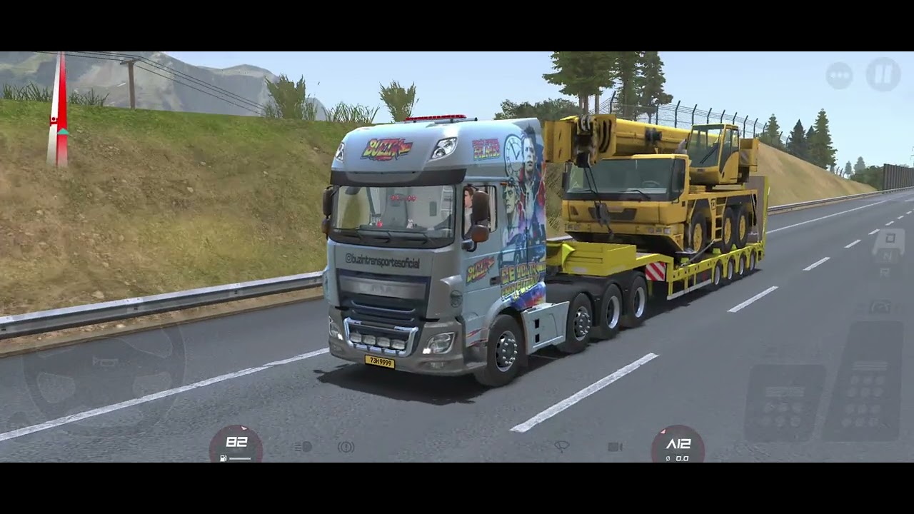 Lái Xe Tải DAW Vận Chuyển Xe Cần Cẩu/Munich Đến Quarry🚚