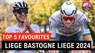 Liège–Bastogne–Liège 2024 Top 5 FAVOURITES - Tadej Pogacar vs Mathieu van der Poel