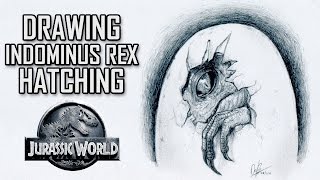 Jurassic World Indominus Rex Baby Hatching Drawing