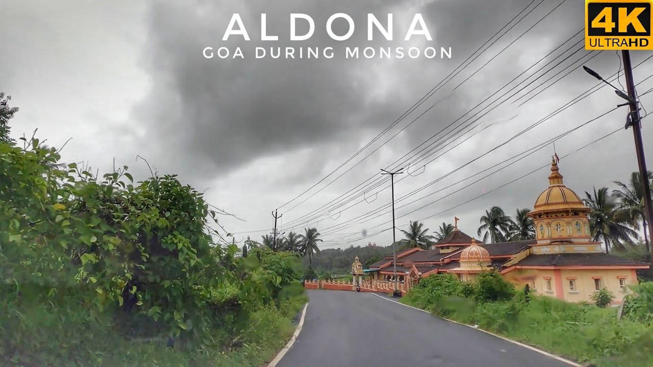 Aldona During Monsoon | Goa During Red alert | 4K drive in Goa | India |