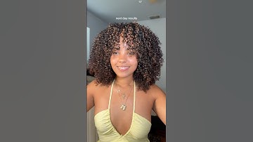 process vs results 💛 #curlyhair #copper #hair #volume #inspiration #haircare #routines #definition