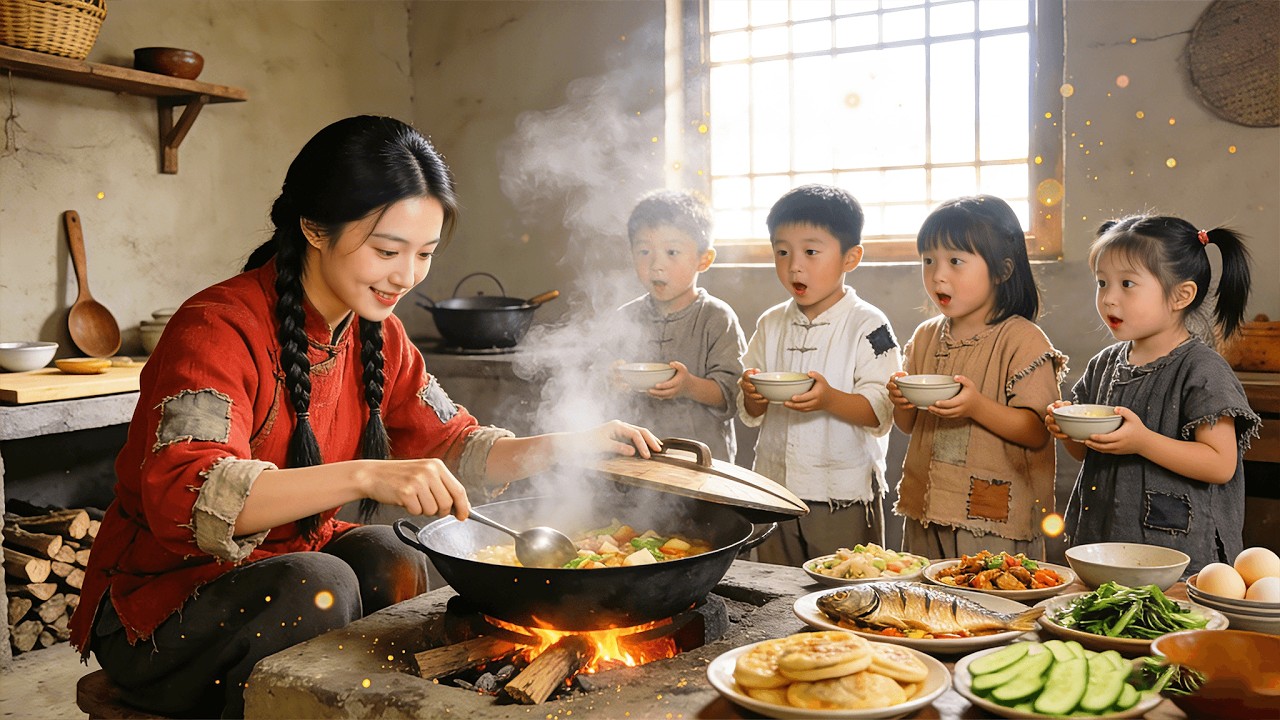 影后穿越成恶毒后妈！绑定妈妈系统，饥荒年代带娃顿顿吃肉，从被恨到抢着喊妈