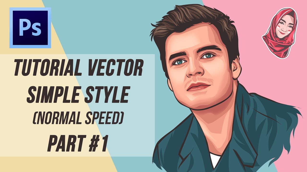 TUTORIAL VECTOR PHOTOSHOP PEMULA (NORMAL SPEED) PART #1 ...