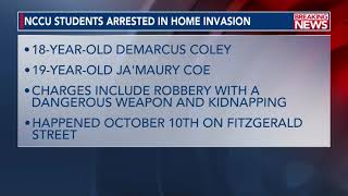 NCCU students arrested in home invasion