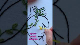 Eyelet stitch for flowers