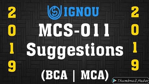 Ignou MCS 011 Suggestion June 2019 By Exam Aasaan Hai