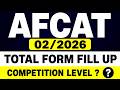 AFCAT 02/2026 Total Form Fill Up Out 🔥 How Tough Will the Competition Be | Expected Cut Off
