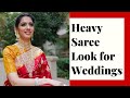 Styling Heavy Banarasi Saree | Makeup + Hair Tips