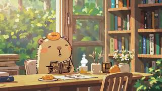 Capybara’s Cozy Book Café 📖🌼 Soft Lofi Chill Music for Relaxation, Reading & Productivity screenshot 1