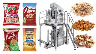 Automatic Nitrogen Packing Machine For Snacks Cereals Nuts Candies Etc