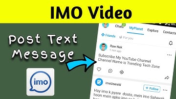How To Post Only Text Message In IMO My Planet ll Trending Tech Zone