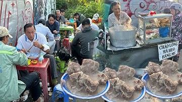 Xe Cháo Lòng 20k tại khu Nhà Giàu Với Tô Má Heo NGẬP MẶT giá rẻ Cho Công Nhân khó tìm nơi rẻ hơn