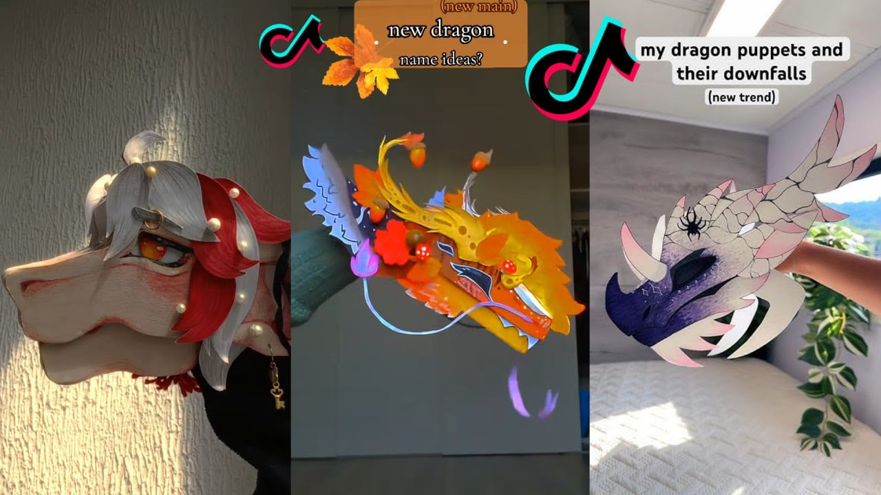 Dragon Puppet Crafts - Paper Dragon TikTok Compilation #511
