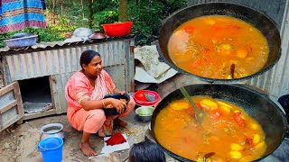 আজকের রান্না আলু,পাঙ্কাশ মাছ দিয়ে টমেটোর ঝুল।village cooking #morsedvlog#cooking#রান্না