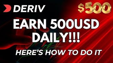 How I Make $500 in a Day In Deriv with Dollar Printer Bot