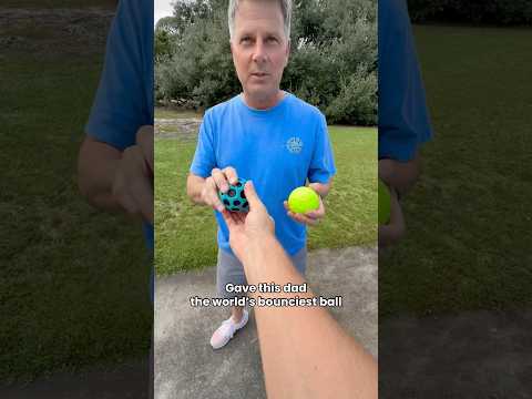 He wasn’t ready for the Moon Ball bounce 🤯 #waboba #moonball #bouncyball #reaction #play