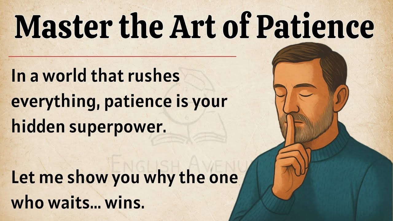Master the art of Patience    Graded Reader    Speak English Fluently ✅