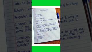 Leave application for going to village ||Application for going to village || Leave Application