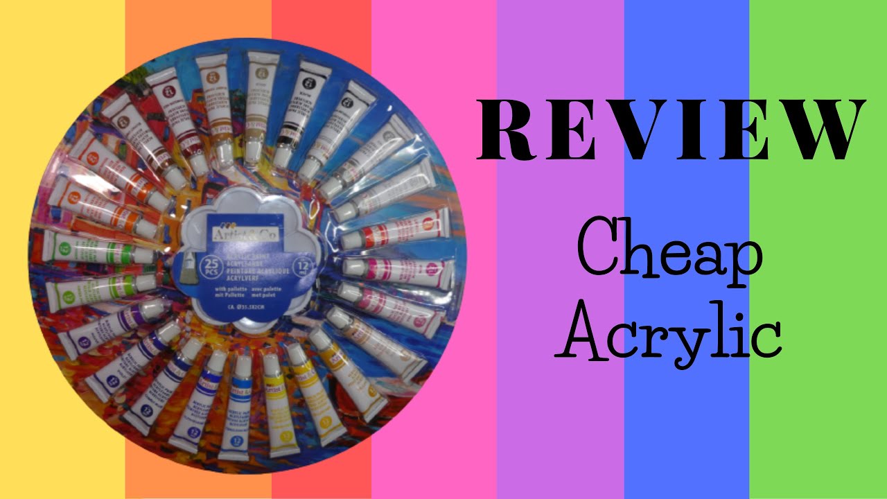 Cheap Acrylic Paints Review Test günstiger Acrylfarben von Artist & Co aus dem Thomas Philipps