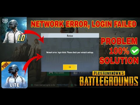 Network error login failed please check your network settings pubg lite