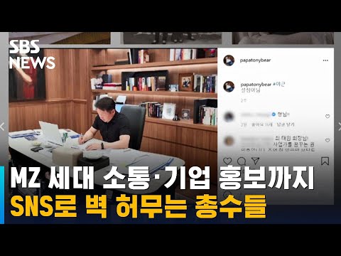 MZ 세대 소통 · 기업 홍보까지…SNS로 벽 허무는 총수들 / SBS
