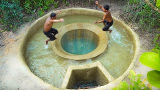 Build The Most  Tunnel Mysterious Swimming Pools Underground