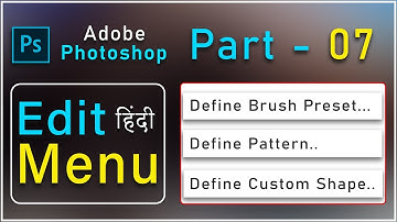 How to Define Pattern in Photoshop  | Edit Menu Part - 7 | photoshop tutorial in hindi (2023)
