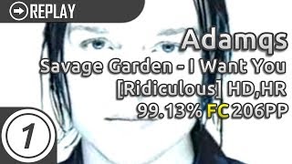 Adamqs Savage Garden - I Want You Ridiculous Hd,Hr 99.13% Fc 206Pp