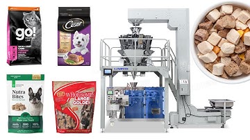 Automatic Granular/ Pet Food Premade Pouch Doypack Machine With Multihead Weigher